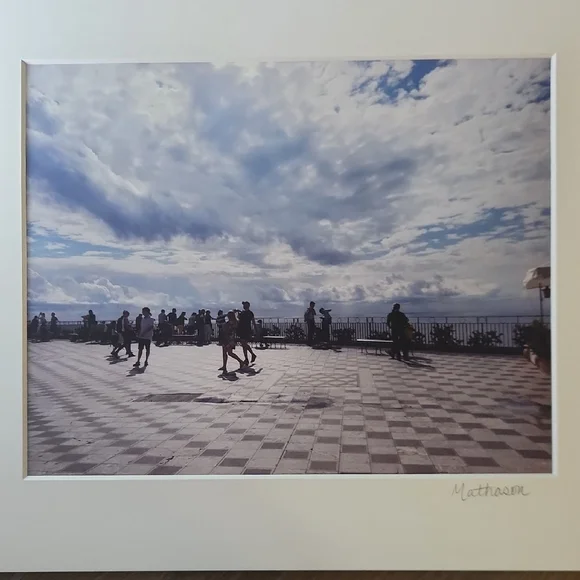 Matted Photography "Piazza in Taormina, Sicily" by Butterfly Rising Designs - Picture 3 of 6